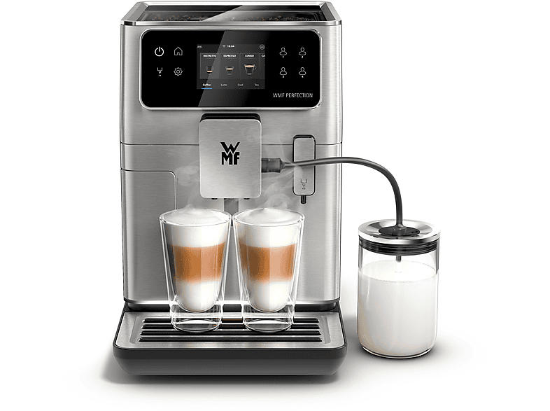 WMF CP 813D10 Perfection 660 Fully Kaffeevollautomat (Silber, Kegelmahlwerk aus Edelstahl, 15 bar, Milchschlauch)