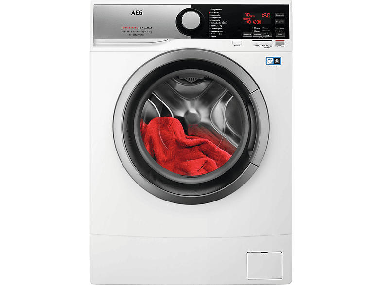 AEG L6SEA74470 6000 PROSENSE® Waschmaschine (7 kg, 1351 U/Min., B) mit 5 Jahre Geräteschutz