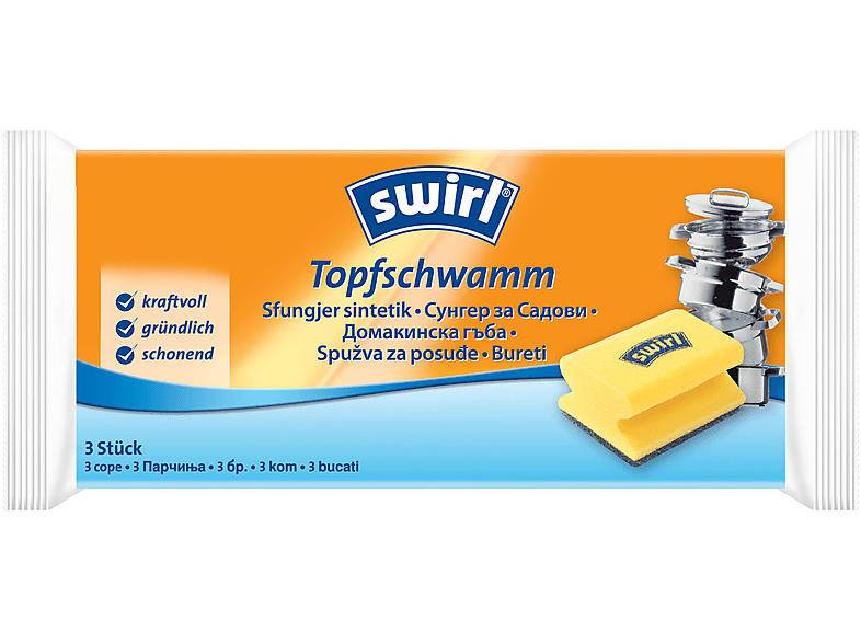 Swirl Topf Schwamm 3er Pack; Topfschwamm