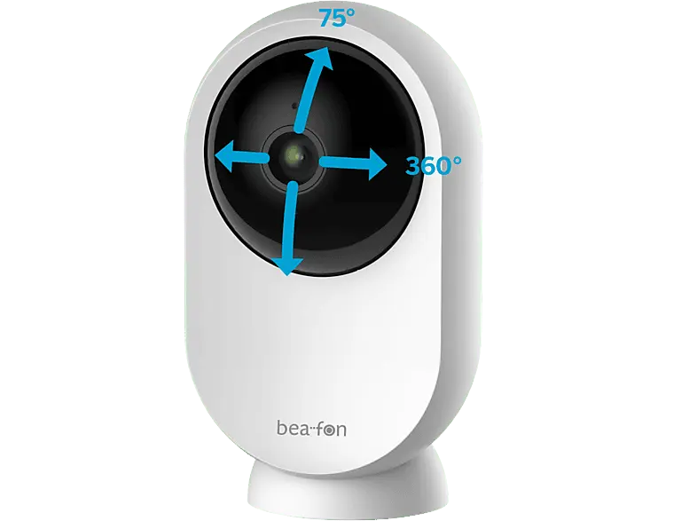 Beafon BEASH-2T-W Tracer 2T, Kamera (Anzahl Kameras: 1, für Innen, Nachtsichtfunktion, HD, Weiß)