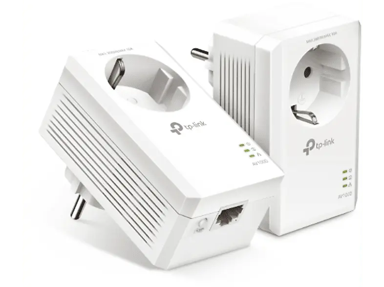TP-Link Powerline TL-PA7019P Kit mit Steckdose, AV1000, Gigabit-LAN-Port, Weiß