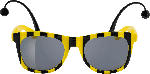 dm-drogerie markt SUNDANCE Party-Sonnenbrille in schwarz-gelb gestreift mit Fühlern - bis 15.05.2024