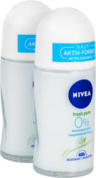 Deodorante roll-on Pure & Natural Action Nivea, 2 x 50 ml
