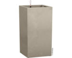 Hornbach Pflanzvase Lechuza Canto Stone 40 x 40 x H 76 cm beige inkl. Erdbewässerungsystem Pflanzeinsatz Substrat Wasserstandsanzeiger