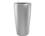 Hornbach Pflanzvase Lechuza Rondo Ø 40 cm H 75 cm silber inkl. Erdbewässerungsystem Pflanzeinsatz Substrat Wasserstandsanzeiger