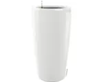Hornbach Pflanzvase Lechuza Rondo Ø 32 cm H 56 cm weiß inkl. Erdbewässerungsystem Pflanzeinsatz Substrat Wasserstandsanzeiger