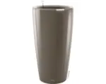 Hornbach Pflanzvase Lechuza Rondo Ø 32 cm H 56 cm taupe inkl. Erdbewässerungsystem Pflanzeinsatz Substrat Wasserstandsanzeiger