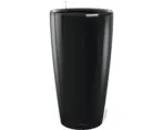 Hornbach Pflanzvase Lechuza Rondo Ø 32 cm H 56 cm schwarz inkl. Erdbewässerungsystem Pflanzeinsatz Substrat Wasserstandsanzeiger
