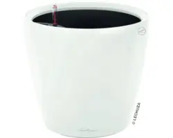 Blumentopf Lechuza Classico LS Ø 28 x H 26 cm weiß inkl. Erdbewässerungsystem Pflanzeinsatz Substrat Wasserstandsanzeiger
