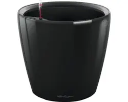 Blumentopf Lechuza Classico LS Ø 28 x H 26 cm schwarz inkl. Erdbewässerungsystem Pflanzeinsatz Substrat Wasserstandsanzeiger