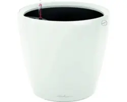 Blumentopf Lechuza Classico LS Ø 43 x H 40 cm weiß inkl. Erdbewässerungsystem Pflanzeinsatz Substrat Wasserstandsanzeiger