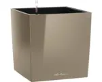Hornbach Pflanzkübel Lechuza Cube 50 Komplettset taupe inkl. Erdbewässerungsystem Pflanzeinsatz Substrat Wasserstandsanzeiger
