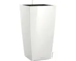Hornbach Pflanzvase Lechuza Cubico 30 Komplettset H 56 cm weiß inkl. Erdbewässerungsystem Pflanzeinsatz Substrat Wasserstandsanzeiger