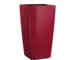 Hornbach Pflanzvase Lechuza Cubico 30 Komplettset H 56 cm rot inkl. Erdbewässerungsystem Pflanzeinsatz Substrat Wasserstandsanzeiger