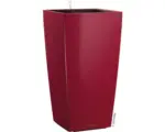 Hornbach Pflanzvase Lechuza Cubico 40 Komplettset H 75 cm rot inkl. Erdbewässerungsystem Pflanzeinsatz Substrat Wasserstandsanzeiger