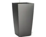 Hornbach Pflanzvase Lechuza Cubico 40 Komplettset H 75 cm anthrazit inkl. Erdbewässerungsystem Pflanzeinsatz Substrat Wasserstandsanzeiger
