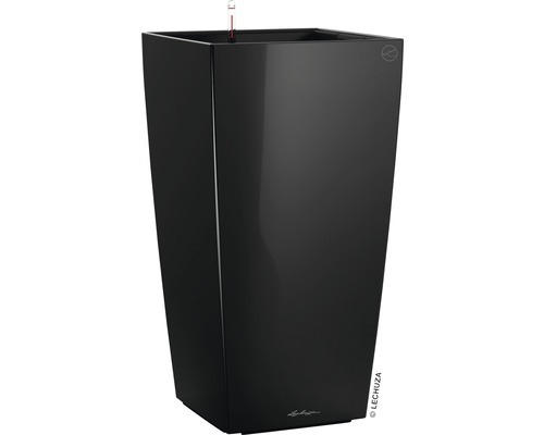 Pflanzvase Lechuza Cubico 40 Komplettset H 75 cm schwarz inkl. Erdbewässerungsystem Pflanzeinsatz Substrat Wasserstandsanzeiger