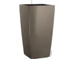 Hornbach Pflanzvase Lechuza Cubico 30 Komplettset H 56 cm taupe inkl. Erdbewässerungsystem Pflanzeinsatz Substrat Wasserstandsanzeiger