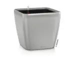 Hornbach Pflanzkübel Lechuza Quadro LS 50 Komplettset H 47 cm silber