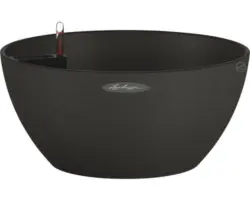 Blumenschale Cubeto Stone Kunststoff 30x30x13 cm schwarz inkl. Erdbewässerungsystem und Wasserstandsanzeiger