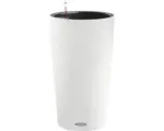 Hornbach Pflanzvase Lechuza Cilindro Color Ø 32 cm H 56 cm Kunststoff weiß inkl. Erdbewässerungsystem, Pflanzeinsatz, Substrat und Wasserstandsanzeiger