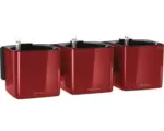 Hornbach Blumentopf Lechuza Cube Glossy Green Wall H 14 cm Kunststoff rot inkl. Halterung, Wasserstandsanzeiger, Erdbewässerungsystem und Pflanzeinsatz