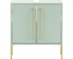 Hornbach Waschtischunterschrank Möbelpartner Sarah WBU570 61,2x57,1x30,1 cm ohne Waschbecken 2 Türen mintfarbe