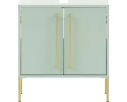Waschtischunterschrank Möbelpartner Sarah WBU570 61,2x57,1x30,1 cm ohne Waschbecken 2 Türen mintfarbe