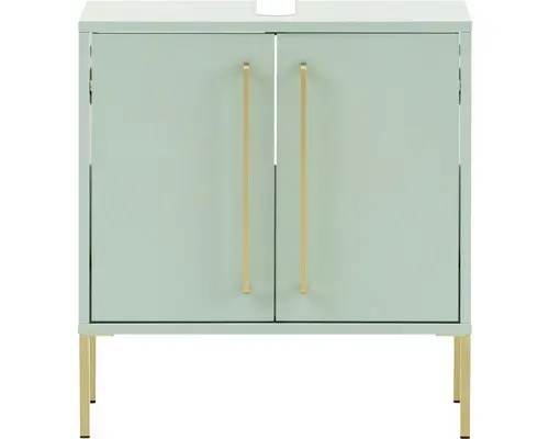Waschtischunterschrank Möbelpartner Sarah WBU570 61,2x57,1x30,1 cm ohne Waschbecken 2 Türen mintfarbe