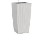Hornbach Pflanzvase Lechuza Cubico Cottage 40 x 40 x 75 cm weiß