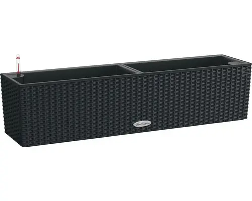 Blumenkasten Lechuza Balconera Cottage 80 schwarz inkl. Erdbewässerungssystem