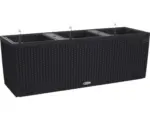 Hornbach Blumenkasten Lechuza Trio Cottage 30 Kunststoff 100 x 32,5 x 34,5 cm graphitschwarz inkl. Erdbewässerungssystem und Wasserstandsanzeiger