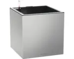 Hornbach Pflanzkübel rechteckig Lechuza Canto Premium 40 Kunststoff 40 cm x 40 cm x 40 cm silber