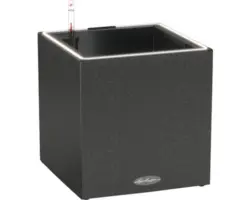 Pflanzkübel Lechuza Canto Stone 30 LED low Kunststoff 30 x 30 x 30 cm graphitschwarz