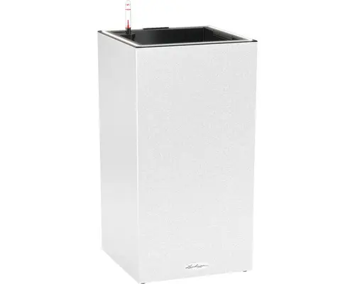 Pflanzsäule Lechuza Canto Stone 30 LED high Kunststoff 30 x 30 x 56 cm quarzweiß