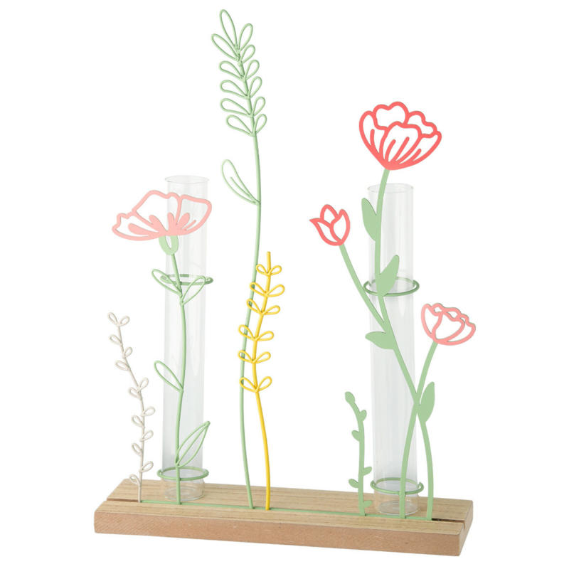 Deko-Aufsteller Blumen mit Reagenzgläsern