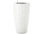 Hornbach Pflanzkübel Lechuza Diamante Premium Kunststoff 41 x 41 x 77 cm weiß hochglanz inkl. Erdbewässerungsystem, Pflanzeinsatz und Wasserstandsanzeiger