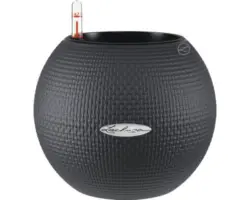 Pflanzkübel Lechuza Puro Color Kunststoff 20 x 20 x 16 cm schiefergrau inkl. Makramee, Erdbewässerungsystem, Pflanzeinsatz und Wasserstandsanzeiger