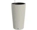 Hornbach Pflanzkübel Lechuza Cilindro Cottage Kunststoff 23 x 23 x 41 cm sandbraun inkl. Erdbewässerungsystem, Pflanzeinsatz und Wasserstandsanzeiger