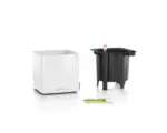 Hornbach Blumentopf Lechuza Cube Glossy Kunststoff 16x16x16 cm weiß inkl. Erdbewässerungsystem und Pflanzeinsatz