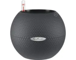 Blumentopf Lechuza Puro Color Kunststoff Ø 20 H 16 cm grau inkl. Erdbewässerungssystem und Wasserstandsanzeiger