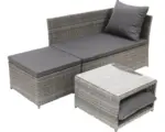 Hornbach Balkonset Destiny Loft Polyrattan 4-teilig 4-Sitzer grau