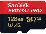 MediaMarkt SanDisk 128GB Extreme PRO microSDXC Karte + SD-Adapter RescuePro Deluxe bis zu 200 MB/s mit App-Performance A2 UHS-I Class 10 U3 V30; Speicherkarte - bis 08.06.2024
