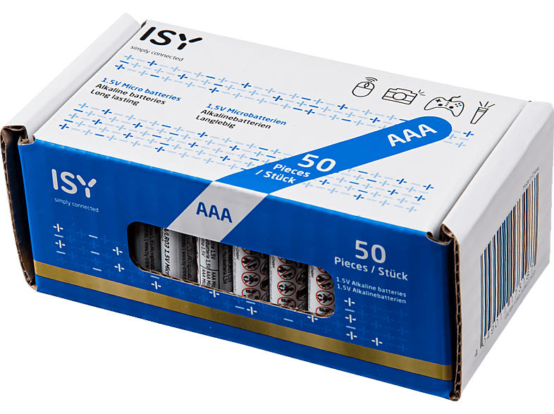 ISY IBA-1050 AAA Batterie, 1.5 Volt 50 Stück