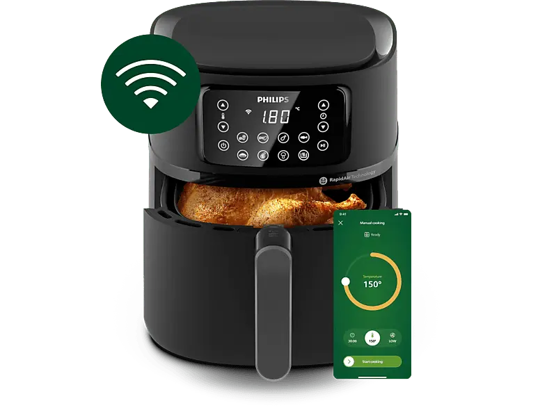 Philips HD9285/90 Series 5000 Airfryer (1,4 kg, 2000 Watt, Schwarz)