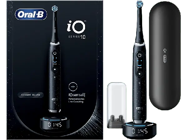 Oral-B iO Series 10 mit Reiseetui Elektrische Zahnbürste Cosmic Black