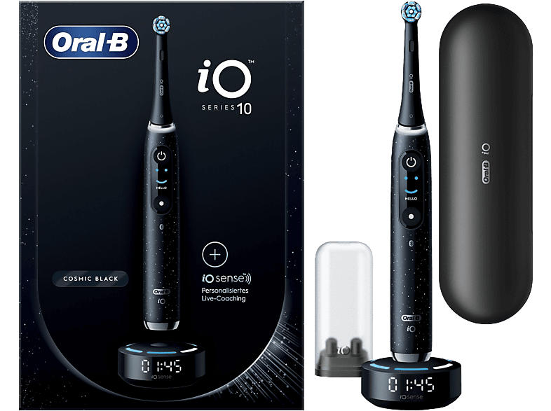 Oral-B iO Series 10 mit Reiseetui Elektrische Zahnbürste Cosmic Black