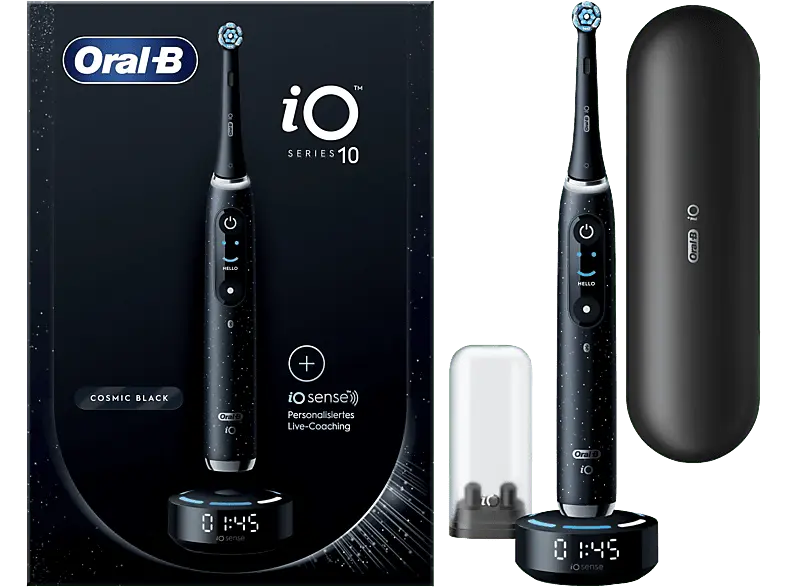 Oral-B iO Series 10 mit Reiseetui Elektrische Zahnbürste Cosmic Black