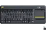 LOGITECH LOGITECH K400 Kabellose Tastatur mit Touchfeld- Bedienung Ihres dem PC verbundenen TV, DEU (Qwertz), Schwarz