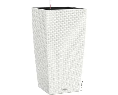 Pflanzvase Lechuza Cubico Cottage Kunststoff 40x40x75 cm weiß